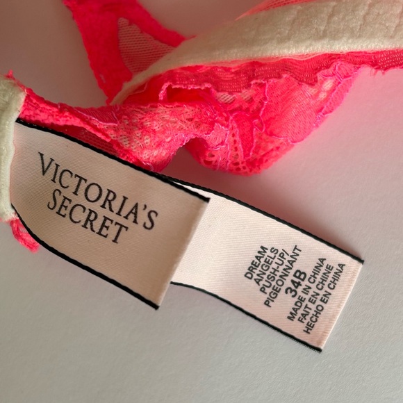 🩷VICTORIA SECRET CLASSIC PUSH UP LACE PINK ADJUSTABLE BRA SIZE 34B TRENDING - Picture 5 of 10